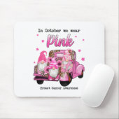 Oktober We Draag Roze Gnomen Truck Borstkanker Aw Muismat (Met muis)