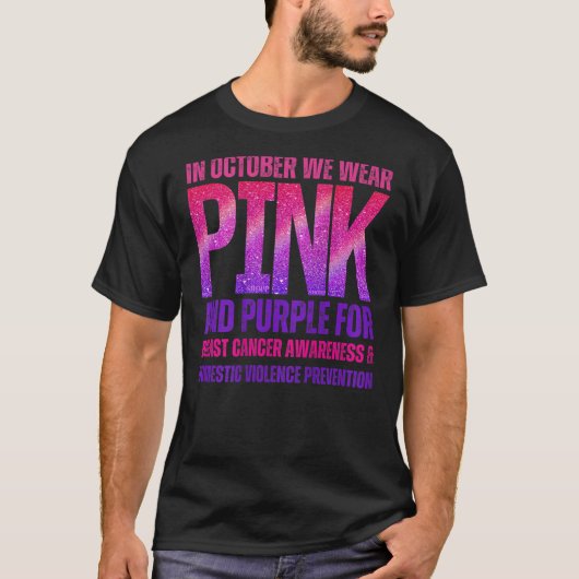 Oktober We Draag roze T-shirt (Voorkant)