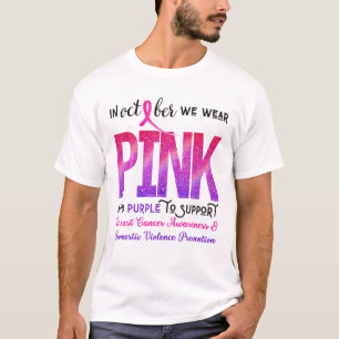 Oktober We Draag roze T-shirt