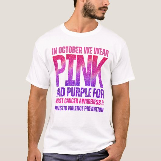 Oktober We Draag roze T-shirt (Voorkant)