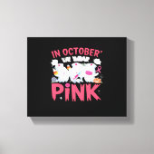 Oktober We Draag Roze Verpleegster Borstkanker Bew Canvas Afdruk (Voorkant)