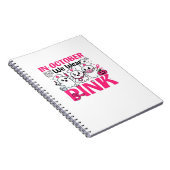 Oktober We Draag Roze Verpleegster Borstkanker Bew Notitieboek (Rechterzijde)