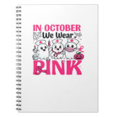 Oktober We Draag Roze Verpleegster Borstkanker Bew Notitieboek (Voorkant)
