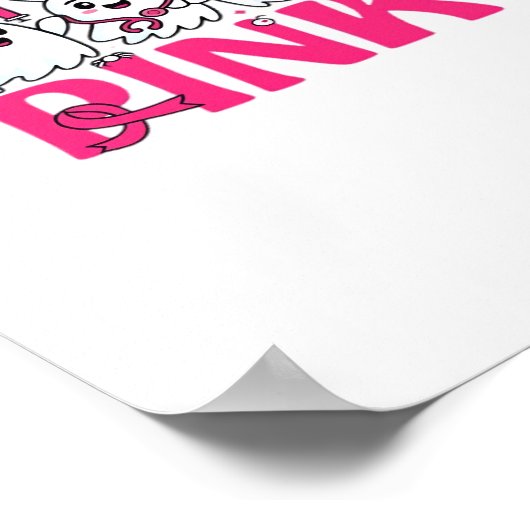 Oktober We Draag Roze Verpleegster Borstkanker Bew Poster (Hoek)