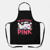 Oktober We Draag Roze Verpleegster Borstkanker Bew Schort (Voorkant)