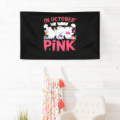 Oktober We Draag Roze Verpleegster Borstkanker Bew Spandoek (Insitu)