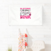 Oktober We Draag Roze Verpleegster Borstkanker Bew Spandoek (Insitu)