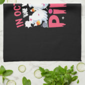 Oktober We Draag Roze Verpleegster Borstkanker Bew Theedoek (Gevouwen)