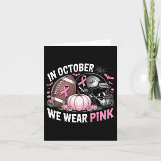 Oktober We Draag Roze Voetbal Borstkanker Awarenen Kaart