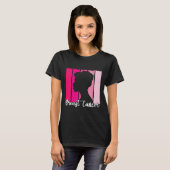 Oktober We Draag Roze Zwart Afro Vrouwen Borstkank T-shirt (Voorkant volledig)