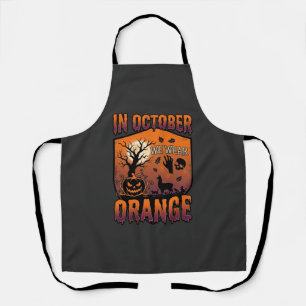 Oktober We dragen oranje Halloween Pompoen Lama Sc Schort