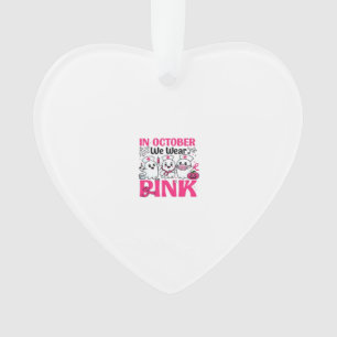 Oktober We dragen Roze Verpleegster Borstkanker Be Ornament