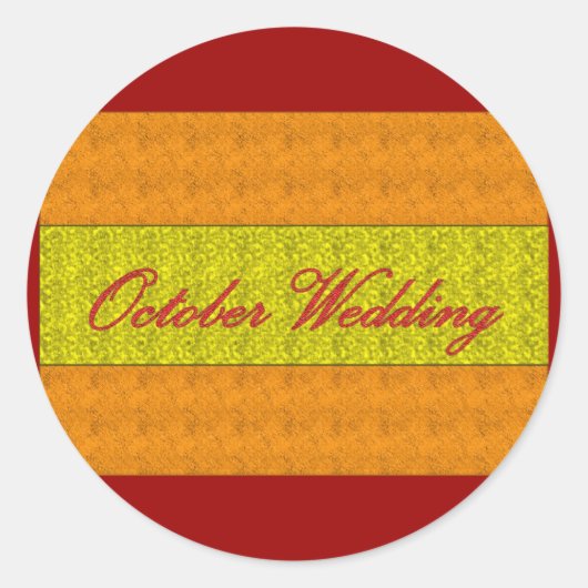 "Oktober Wedding" Elegant Sticker (Voorkant)