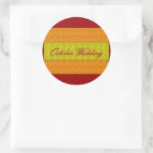 "Oktober Wedding" Elegant Sticker (Tas)