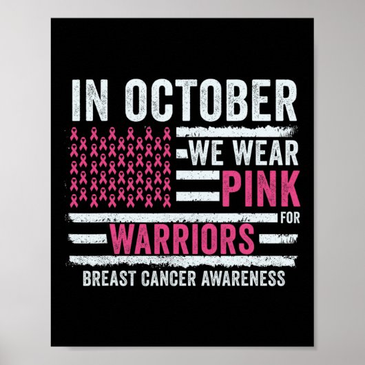 Oktober wij Draag roze borstkankermaand Poster (Voorkant)