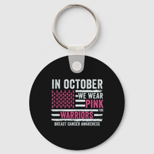 Oktober wij Draag roze borstkankermaand Sleutelhanger