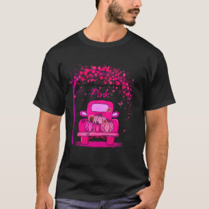 Oktober wij Draag roze pompoen vrachtwagen borstka T-shirt