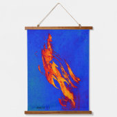 Oktober Wind Kleurrijke Tapestry diep blauw en gou Hangend Wandkleed