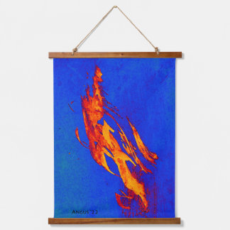 Oktober Wind Kleurrijke Tapestry diep blauw en gou Hangend Wandkleed