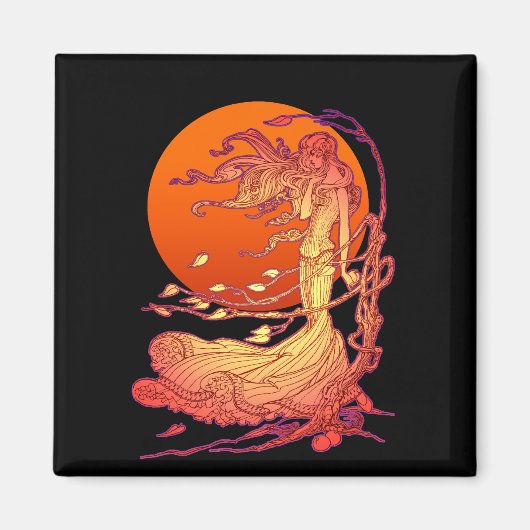 Oktober Wind Square Magnet (Voorkant)