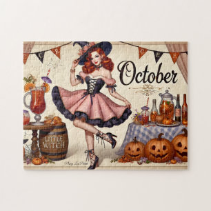 Oktober Witchy Pin-Up Delight Legpuzzel