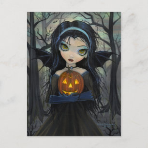 Oktober Woods Gothic Vampier Halloween Ansichtkaar Briefkaart