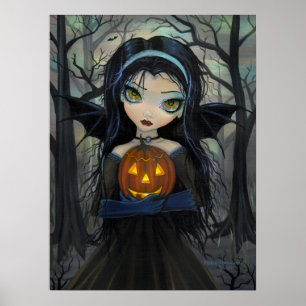 Oktober Woods Gothic Vampier Halloween Poster