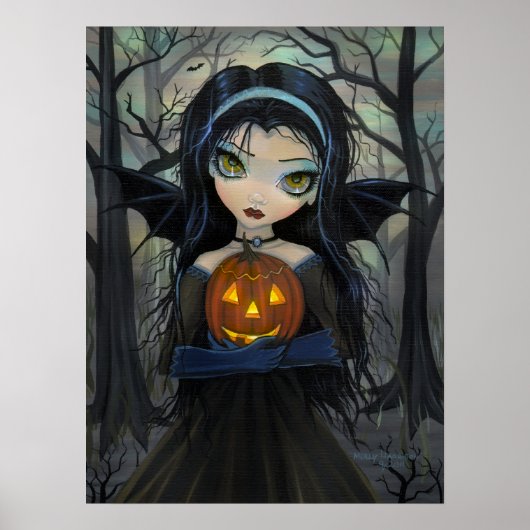 Oktober Woods Gothic Vampier Halloween Poster (Voorkant)