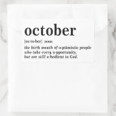 Oktoberdefinitie Rechthoekige Sticker (Tas)