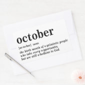 Oktoberdefinitie Rechthoekige Sticker (Envelop)