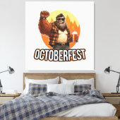 Oktoberfeest Bigfoot Canvas Afdruk (Insitu (Slaapkamer))
