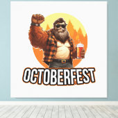 Oktoberfeest Bigfoot Canvas Afdruk (Insitu (Houten vloer))