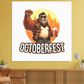 Oktoberfeest Bigfoot Canvas Afdruk (Insitu (Woonkamer))