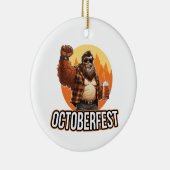 Oktoberfeest Bigfoot Keramisch Ornament (Rechts)