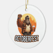 Oktoberfeest Bigfoot Keramisch Ornament (Links)
