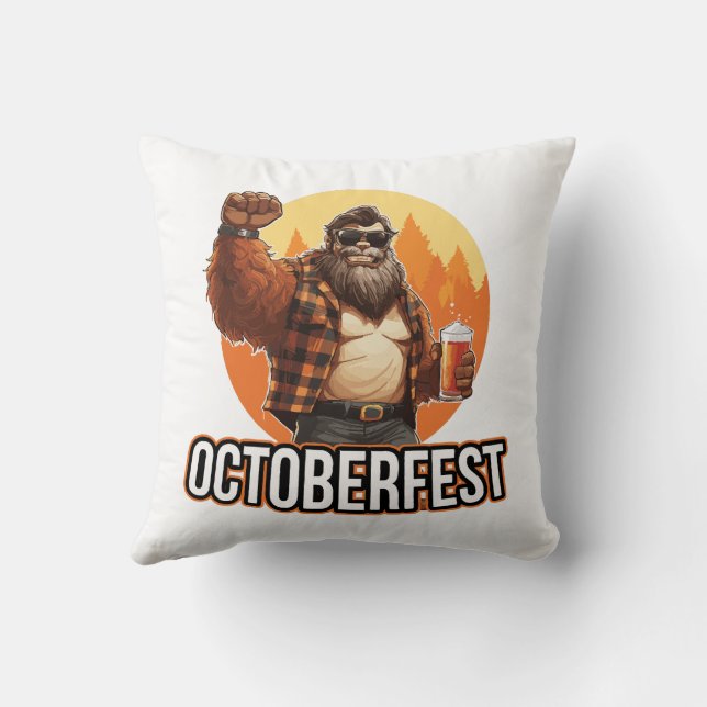 Oktoberfeest Bigfoot Kussen (Achterkant)