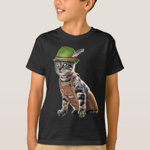 Oktoberfeest Kat Beierse Lederhosen Kostuum Alpi T-shirt