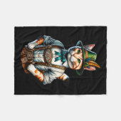 Oktoberfeest Kat Grappig Duits Beiers Lederhosen Fleece Deken (Voorkant (Horizontaal))