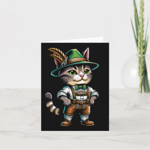 Oktoberfeest Kat Grappig Duits Beiers Lederhosen Kaart