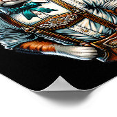 Oktoberfeest Kat Grappig Duits Beiers Lederhosen Poster (Hoek)