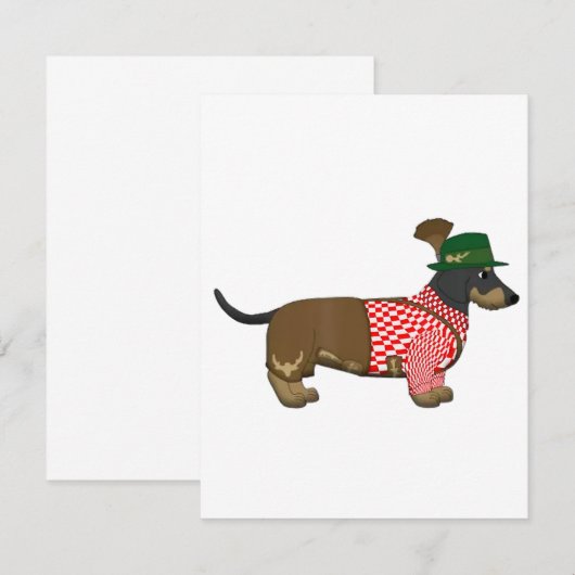 Oktoberfest 2018 - Grappig Duits dachshond kostuum Kaart (Voorkant / Achterkant)