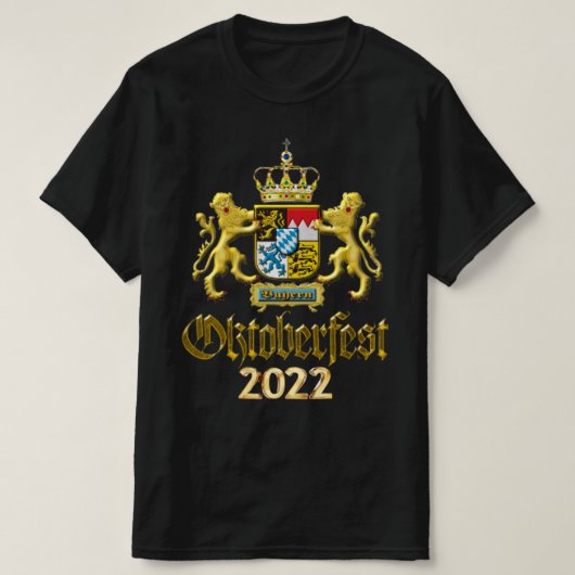 Oktoberfest 2022 Bavaria Crest T-shirt (Design voorkant)