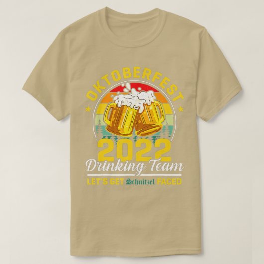 Oktoberfest 2022 Drink Team Laten we Schnitzel hal T-shirt (Design voorkant)