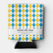 Oktoberfest Aangepast Middeleeuwse tekst Blauw Wit Blikjeskoeler (Voorkant)