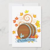 Oktoberfest barrel uitnodigingen (Voorkant)