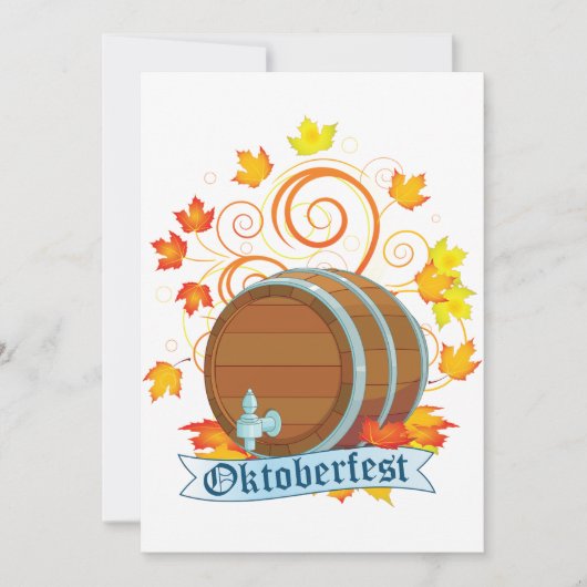 Oktoberfest barrel uitnodigingen (Voorkant)
