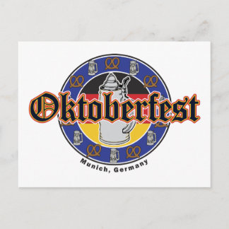 Oktoberfest Beer en Pretzels Briefkaart