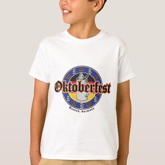 Oktoberfest Beer en Pretzels T-shirt (Voorkant)