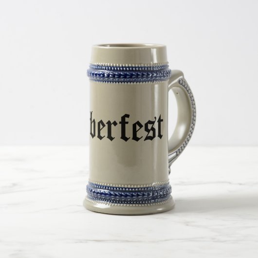 Oktoberfest Beer Stein: Grappige Oktoberfest Beer  Bierpul (Voorkant rechts)