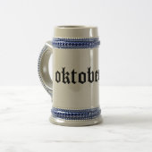 Oktoberfest Beer Stein: Grappige Oktoberfest Beer  Bierpul (Voorkant links)